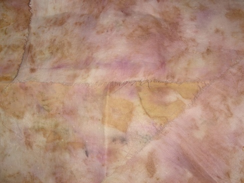 rose petal dyed cloth